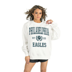 Philadelphia Eagles Gameday Couture Women's Timeless Triumph Premium Fleece Pullover Sweatshirt White | NFL
