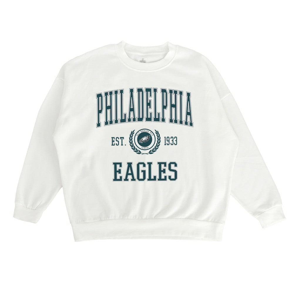 Philadelphia Eagles Gameday Couture Women's Timeless Triumph Premium Fleece Pullover Sweatshirt White | NFL