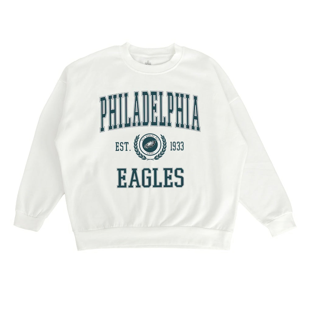 Philadelphia Eagles Gameday Couture Women's Timeless Triumph Premium Fleece Pullover Sweatshirt White | NFL