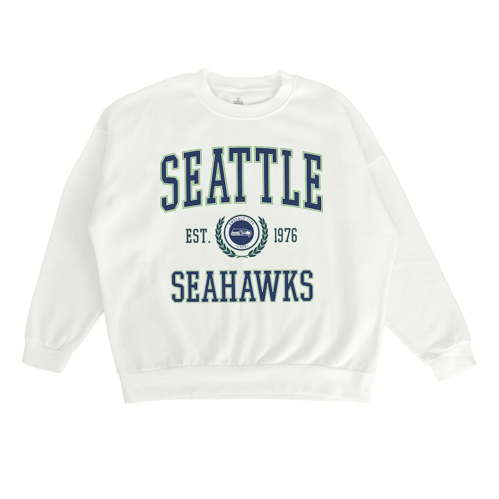 Seattle Seahawks Gameday Couture Women's Timeless Triumph Premium Fleece Pullover Sweatshirt White | NFL
