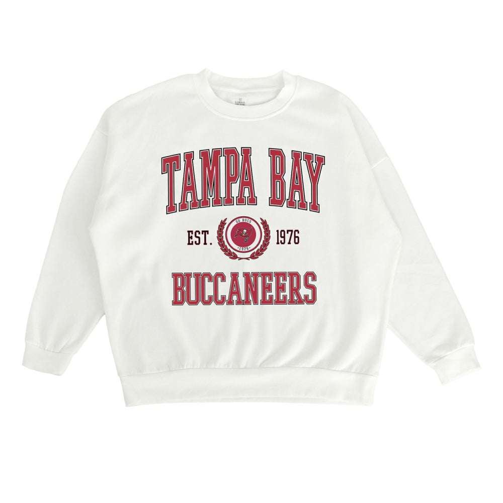 Tampa Bay Buccaneers Gameday Couture Women's Timeless Triumph Premium Fleece Pullover Sweatshirt White | NFL