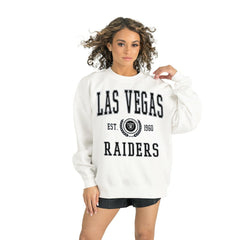 Las Vegas Raiders Gameday Couture Women's Timeless Triumph Premium Fleece Pullover Sweatshirt White | NFL