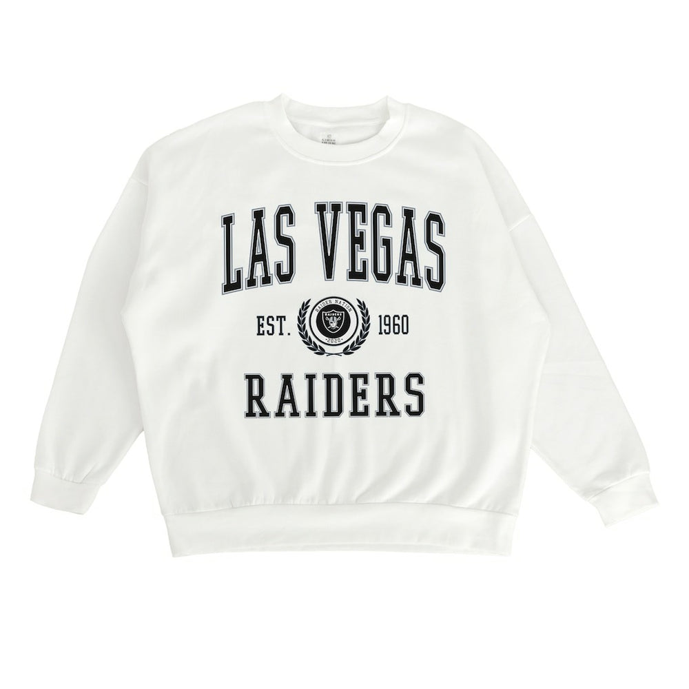 Las Vegas Raiders Gameday Couture Women's Timeless Triumph Premium Fleece Pullover Sweatshirt White | NFL
