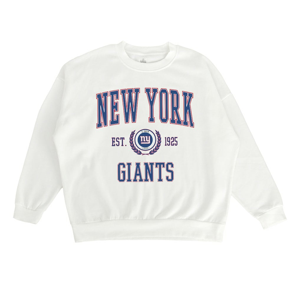 New York Giants Gameday Couture Women's Timeless Triumph Premium Fleece Pullover Sweatshirt White | NFL