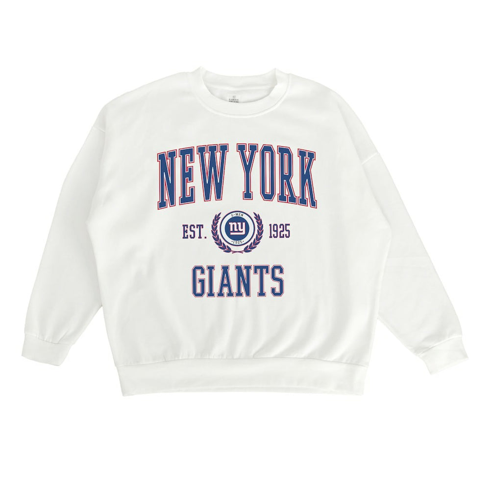New York Giants Gameday Couture Women's Timeless Triumph Premium Fleece Pullover Sweatshirt White | NFL