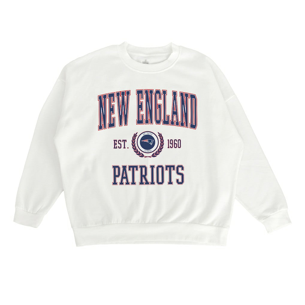 New England Patriots Gameday Couture Women's Timeless Triumph Premium Fleece Pullover Sweatshirt White | NFL