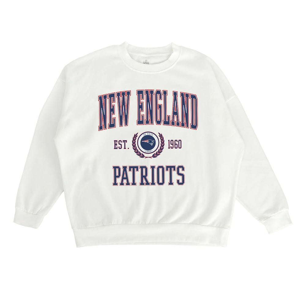 New England Patriots Gameday Couture Women's Timeless Triumph Premium Fleece Pullover Sweatshirt White | NFL