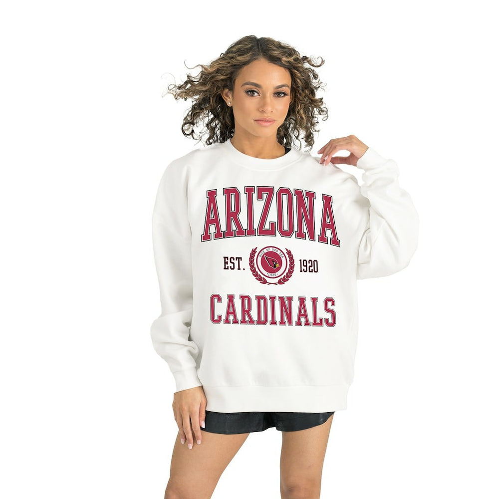 Arizona Cardinals Gameday Couture Women's Timeless Triumph Premium Fleece Pullover Sweatshirt White | NFL