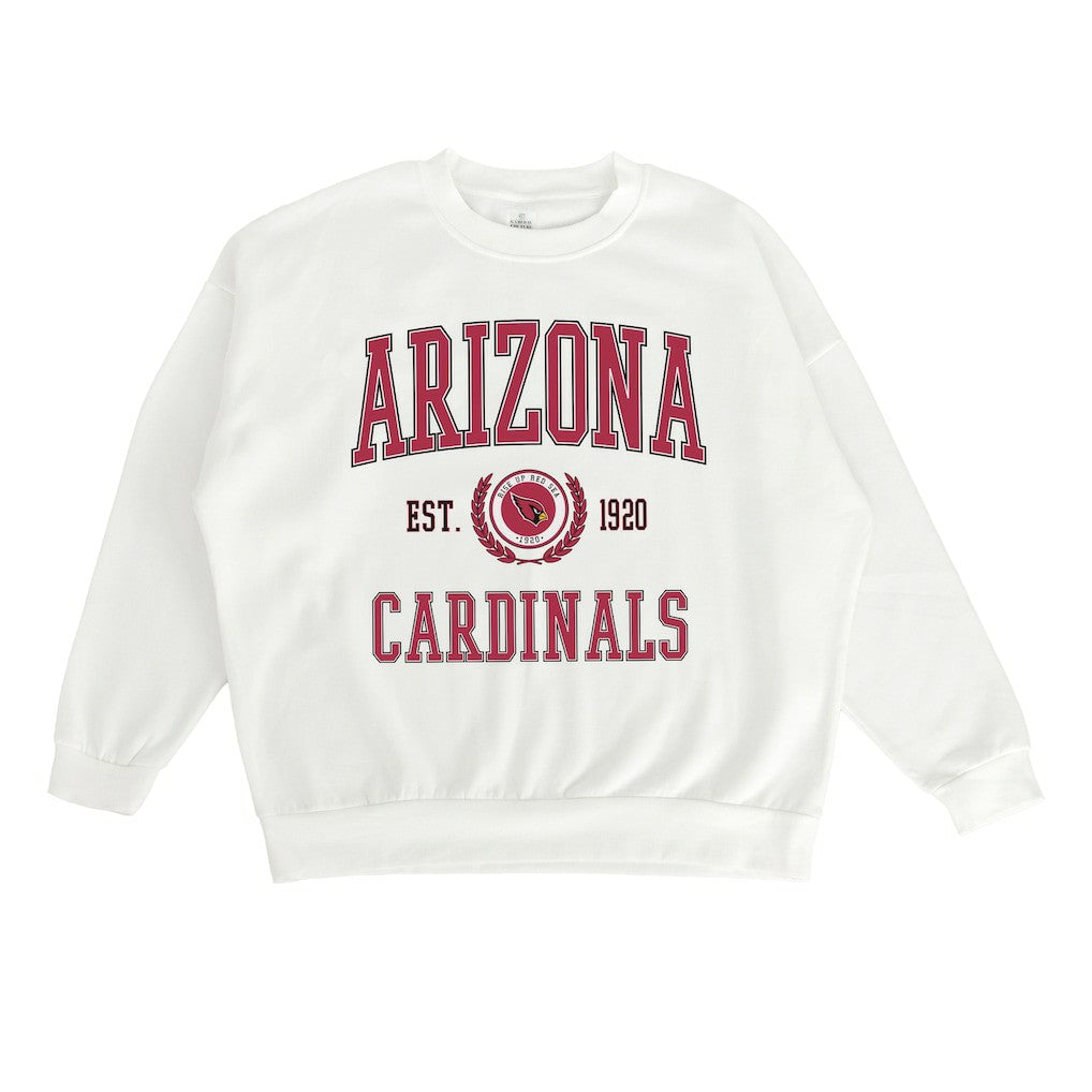 Arizona Cardinals Gameday Couture Women's Timeless Triumph Premium Fleece Pullover Sweatshirt White | NFL