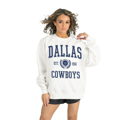 Dallas Cowboys Gameday Couture Women's Timeless Triumph Premium Fleece Pullover Sweatshirt White | NFL