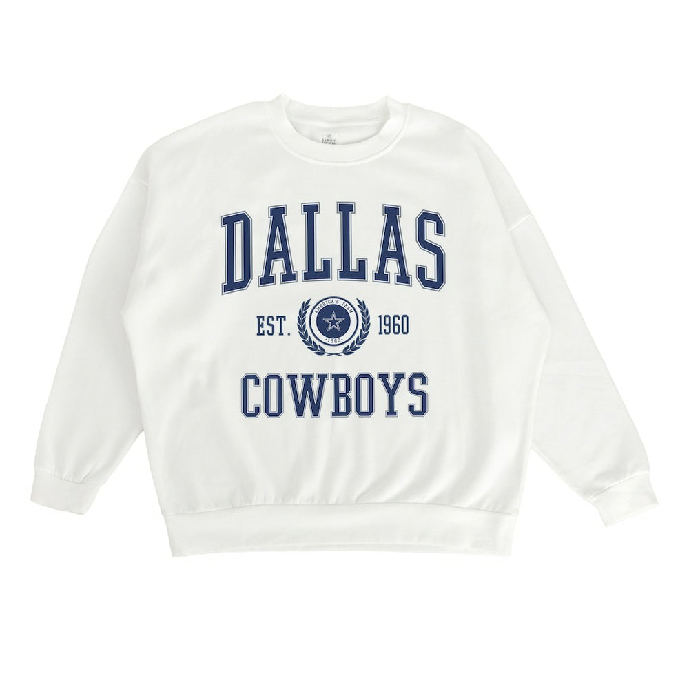 Dallas Cowboys Gameday Couture Women's Timeless Triumph Premium Fleece Pullover Sweatshirt White | NFL
