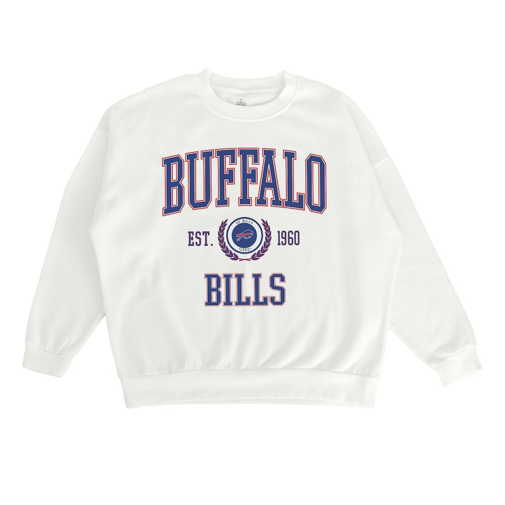 Buffalo Bills Gameday Couture Women's Timeless Triumph Premium Fleece Pullover Sweatshirt White | NFL