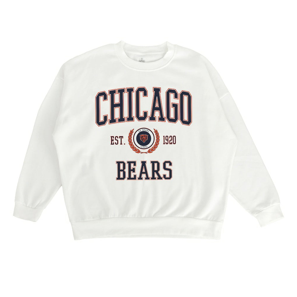 Chicago Bears Gameday Couture Women's Timeless Triumph Premium Fleece Pullover Sweatshirt White | NFL