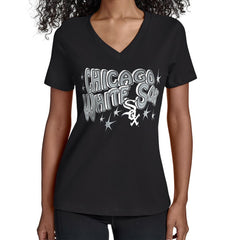 Chicago White Sox Starter Women's Fireworks V-Neck T-Shirt - MLB
