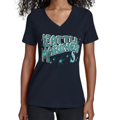 Seattle Mariners Starter Women's Fireworks V-Neck T-Shirt - MLB
