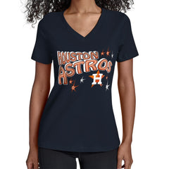 Houston Astros Starter Women's Fireworks V-Neck T-Shirt - MLB
