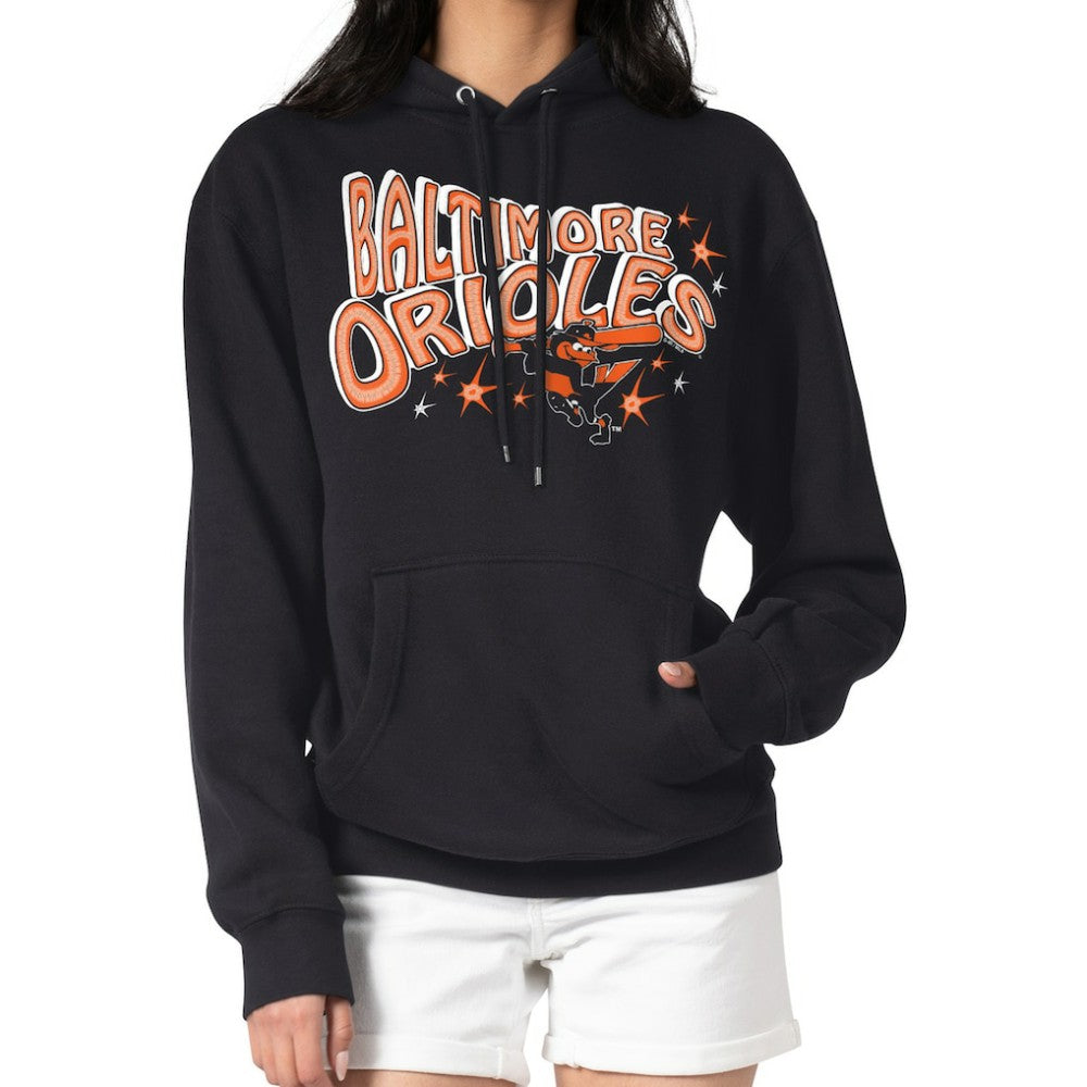 Baltimore Orioles Starter Women's Fireworks Fleece Tri-Blend Pullover Hoodie - MLB
