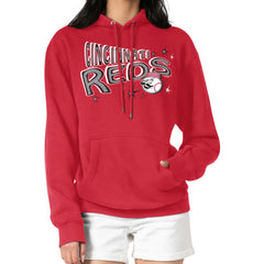 Cincinnati Reds Starter Women's Fireworks Fleece Tri-Blend Pullover Hoodie - MLB