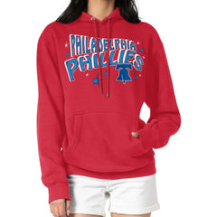 Philadelphia Phillies Starter Women's Fireworks Fleece Tri-Blend Pullover Hoodie - MLB