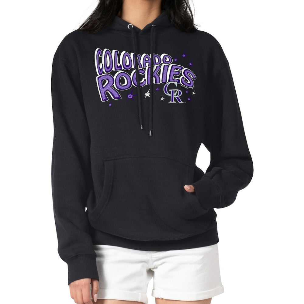 Colorado Rockies Starter Women's Fireworks Fleece Tri-Blend Pullover Hoodie - MLB