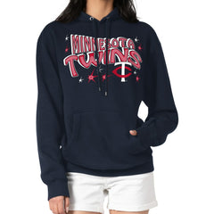 Minnesota Twins Starter Women's Fireworks Fleece Tri-Blend Pullover Hoodie - MLB