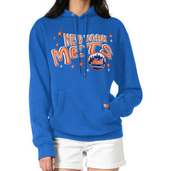 New York Mets Starter Women's Fireworks Fleece Tri-Blend Pullover Hoodie - MLB