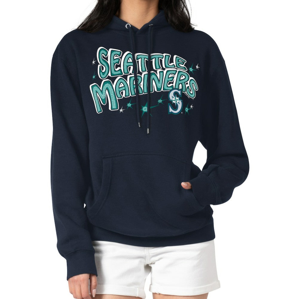 Seattle Mariners Starter Women's Fireworks Fleece Tri-Blend Pullover Hoodie - MLB