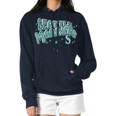 Seattle Mariners Starter Women's Fireworks Fleece Tri-Blend Pullover Hoodie - MLB