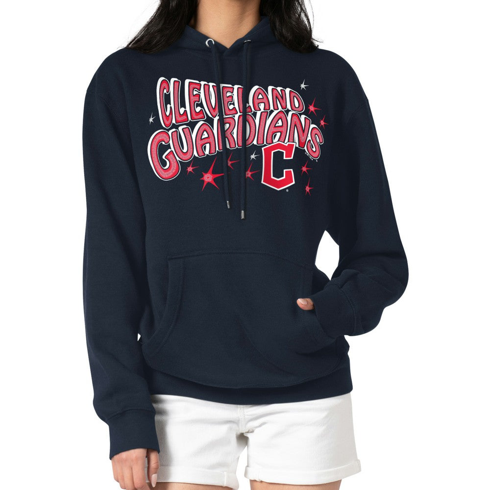 Cleveland Guardians Starter Women's Fireworks Fleece Tri-Blend Pullover Hoodie - MLB
