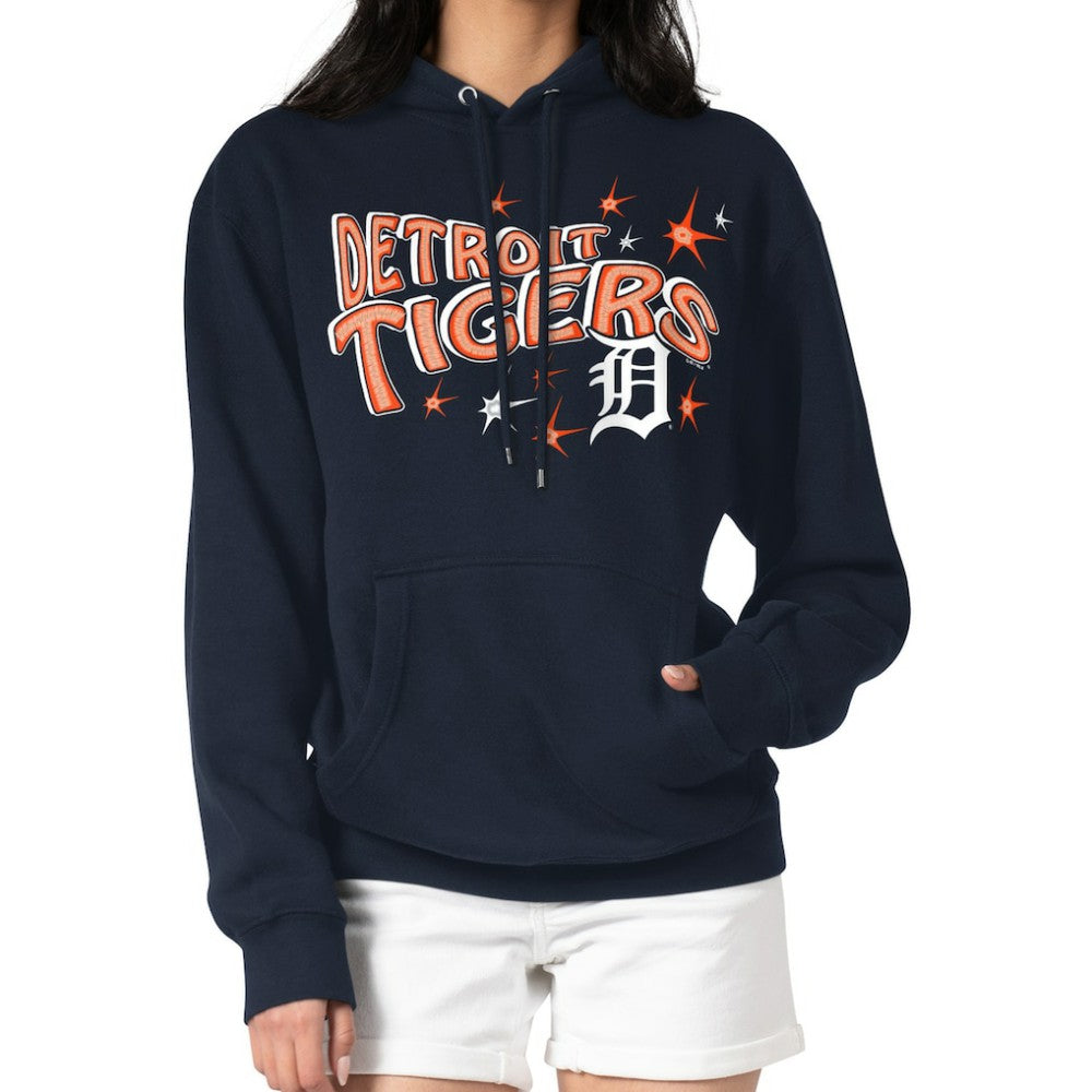 Detroit Tigers Starter Women's Fireworks Fleece Tri-Blend Pullover Hoodie - MLB