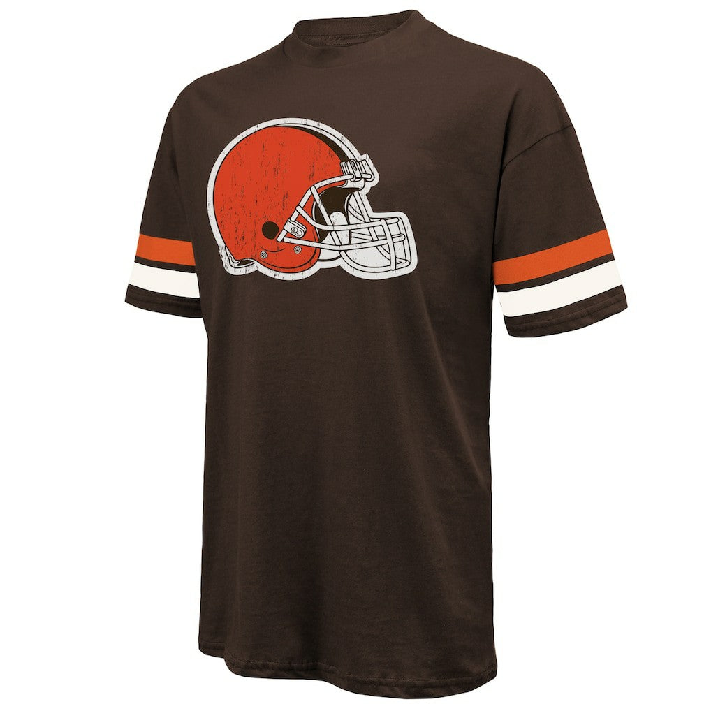 Shedeur Sanders Cleveland Browns Majestic Threads 2025 NFL Draft Oversized T-Shirt Brown | NFL