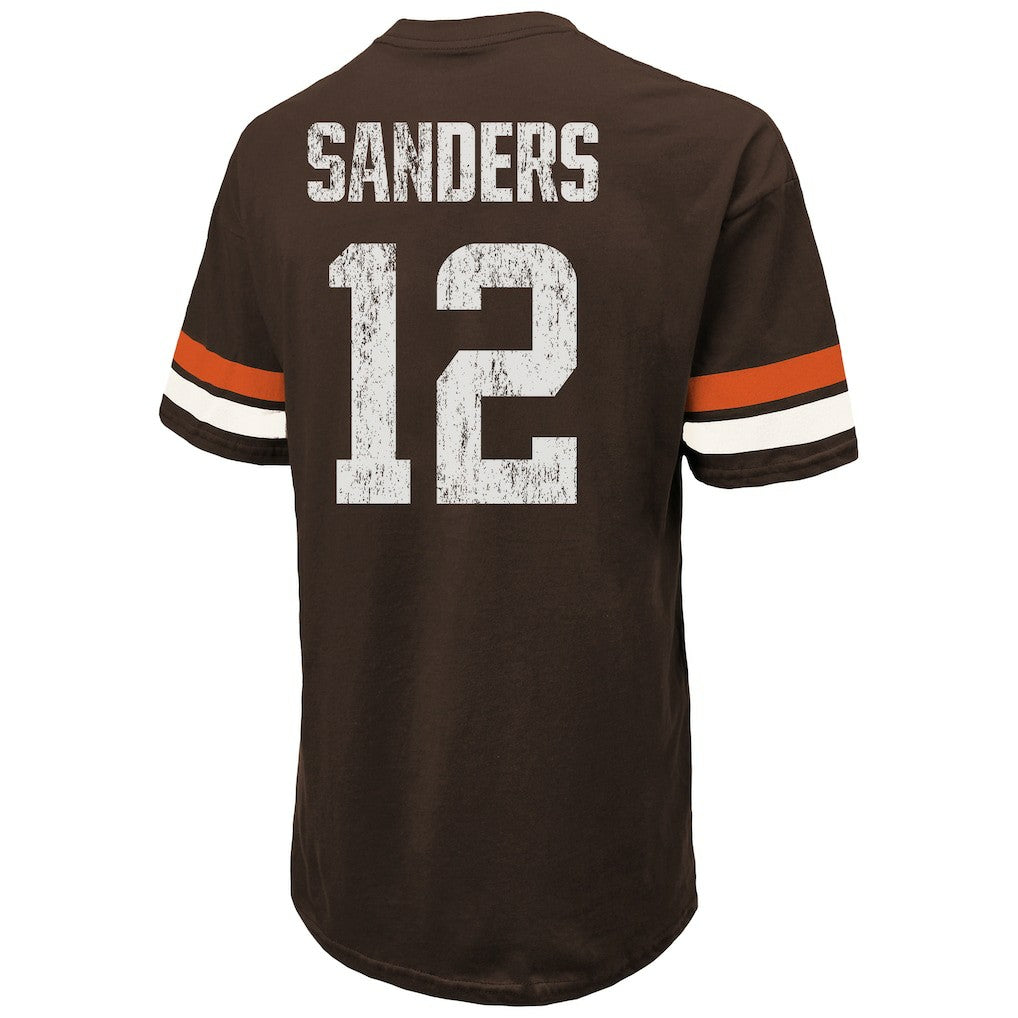 Shedeur Sanders Cleveland Browns Majestic Threads 2025 NFL Draft Oversized T-Shirt Brown | NFL