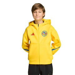 Club America Youth 2025/26 Club Anthem Full-Zip Hoodie Jacket Yellow | Adidas cheap