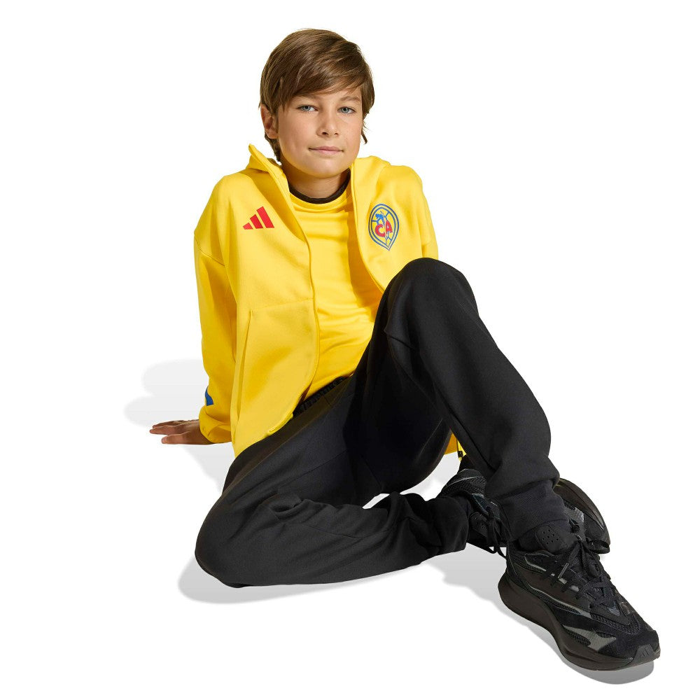 Club America Youth 2025/26 Club Anthem Full-Zip Hoodie Jacket Yellow | Adidas cheap