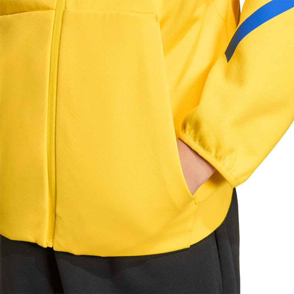 Club America Youth 2025/26 Club Anthem Full-Zip Hoodie Jacket Yellow | Adidas cheap