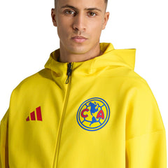 Club America 2025/26 Club Anthem Full-Zip Hooded Jacket Yellow | Adidas Online