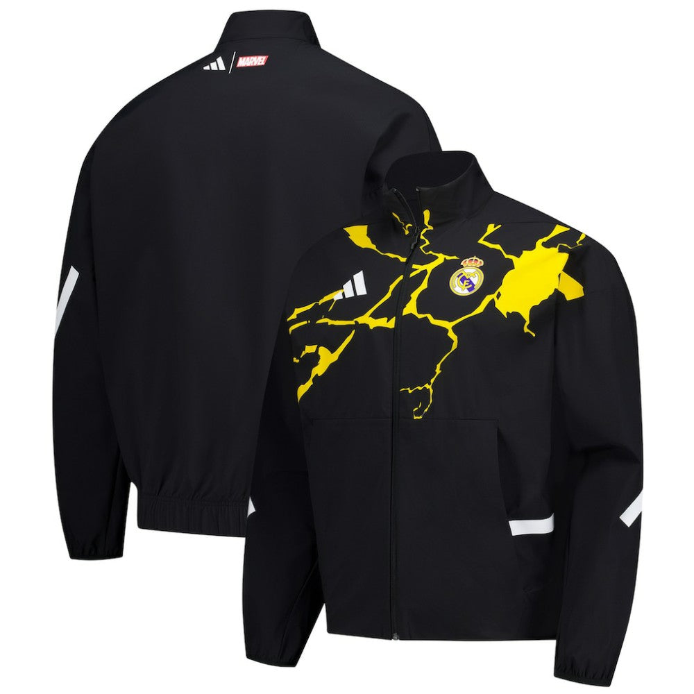 Real Madrid x Marvel Anthem Full-Zip Jacket Black | Adidas Online