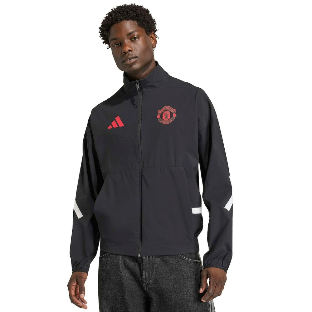 Manchester United 2025/26 Club Anthem Full-Zip Jacket Black | Adidas Online