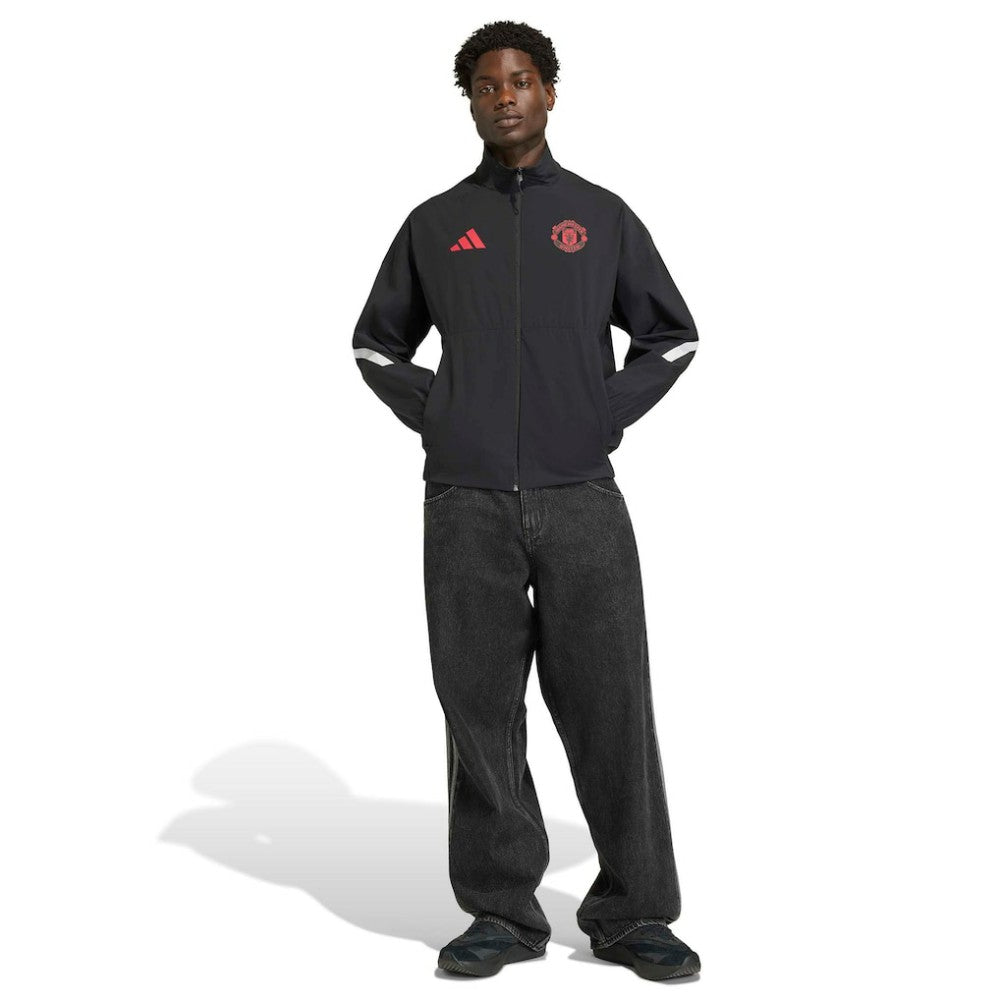 Manchester United 2025/26 Club Anthem Full-Zip Jacket Black | Adidas Online