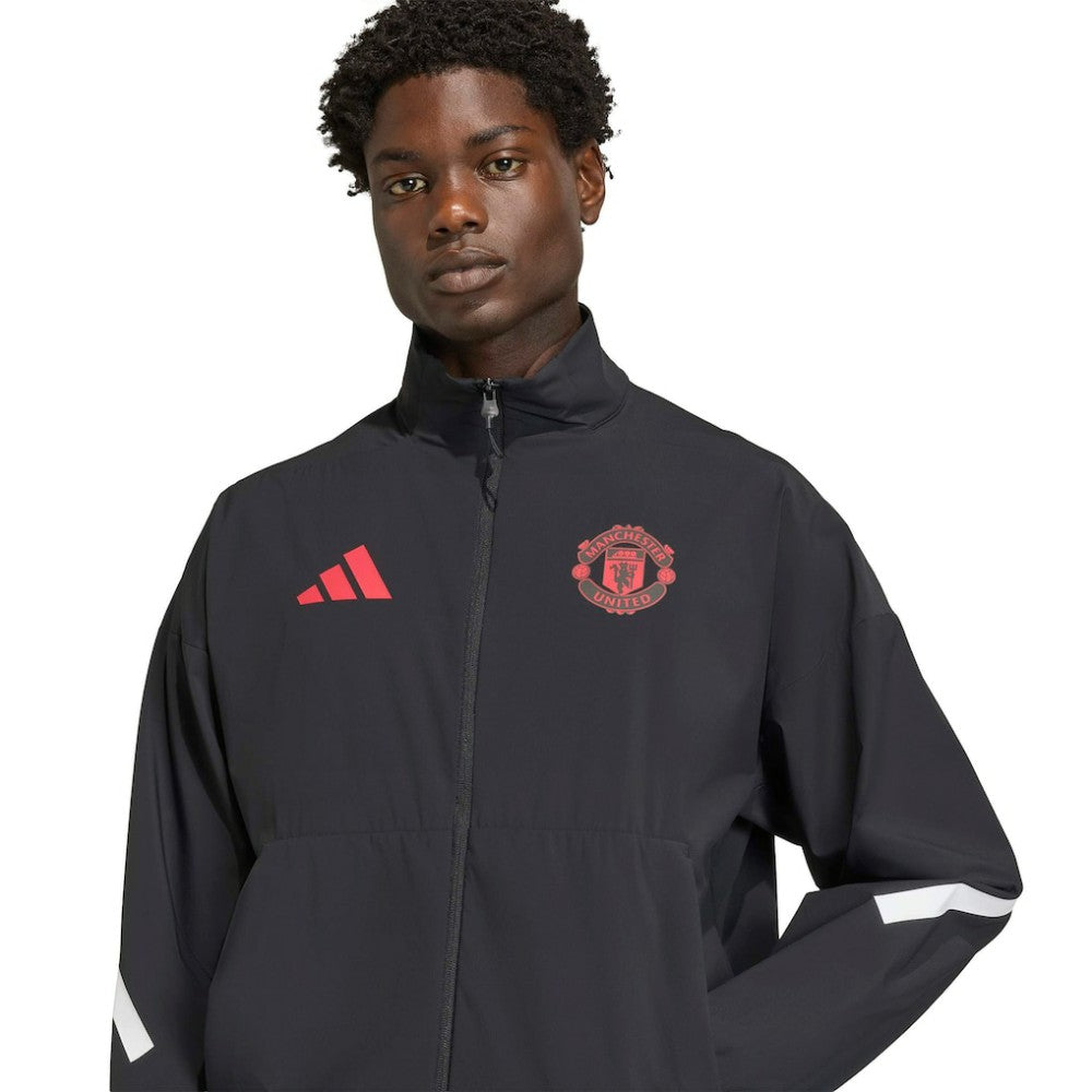 Manchester United 2025/26 Club Anthem Full-Zip Jacket Black | Adidas Online