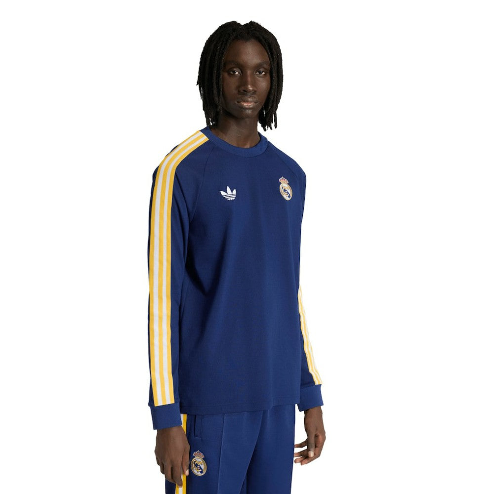 Real Madrid Originals Culturewear Originals Long Sleeve T-Shirt Navy | Adidas Sale