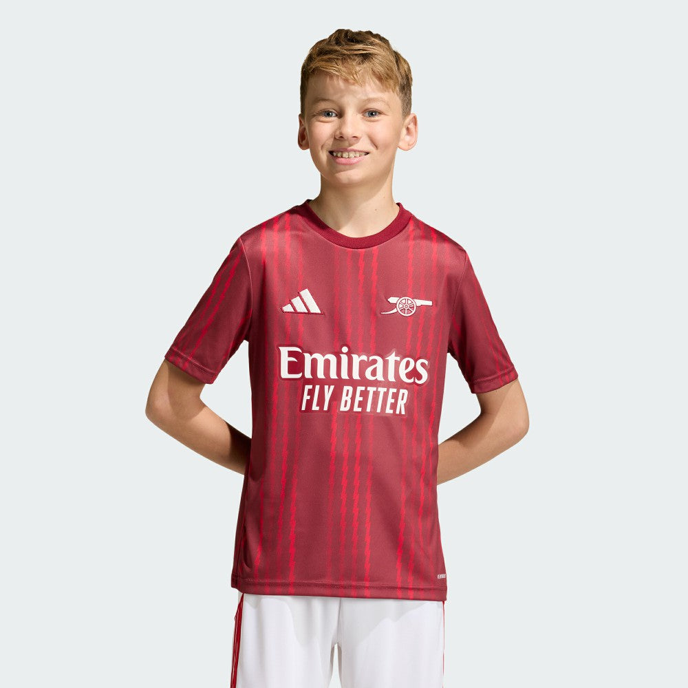 Arsenal Youth 2025/26 Pre-Match Training Jersey Red | Adidas