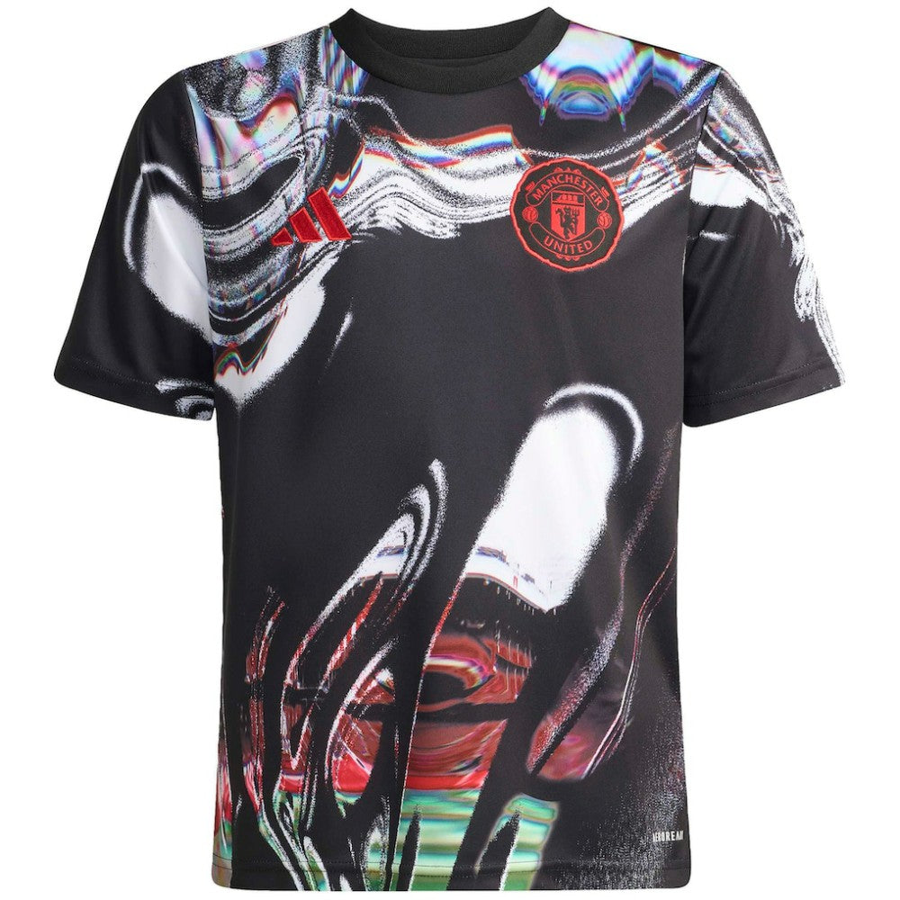 Manchester United Youth 2025/26 Pre-Match Training Jersey Black | Adidas discount