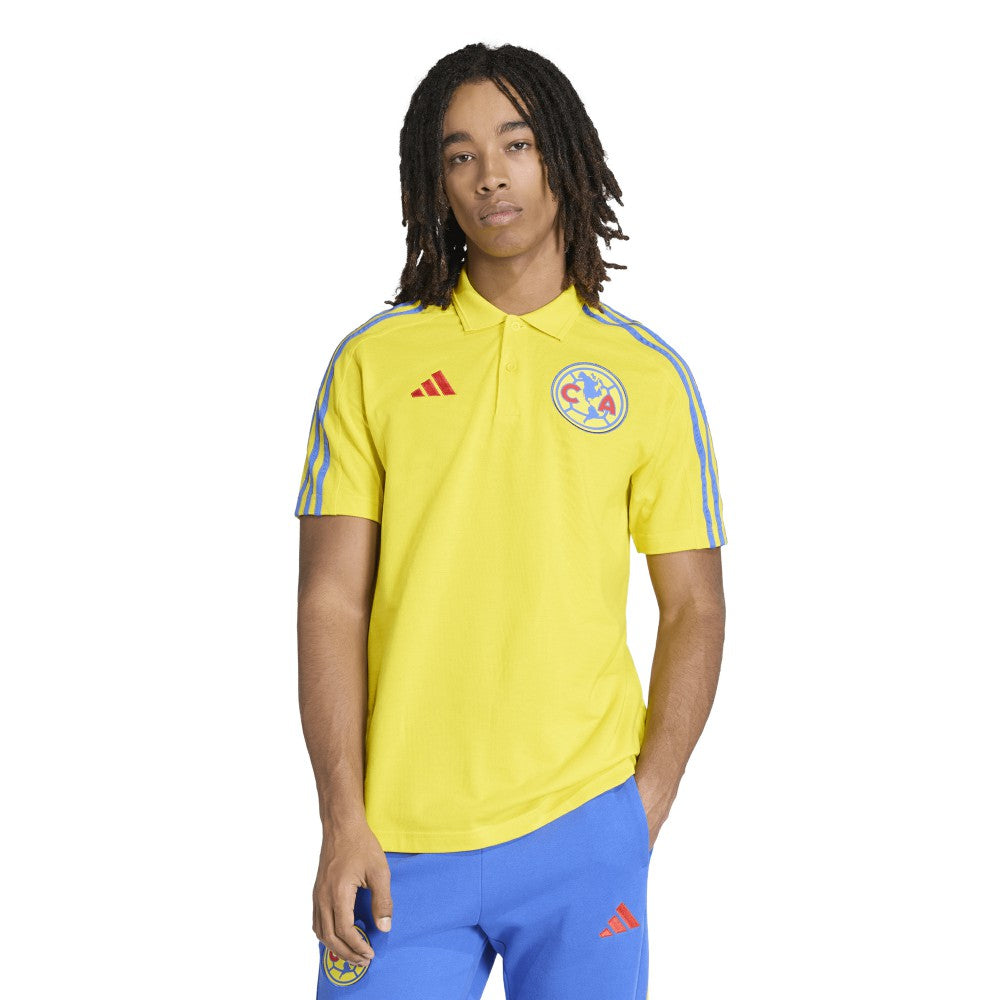 Club America 2025/26 DNA Alphaskin Polo Yellow | Adidas