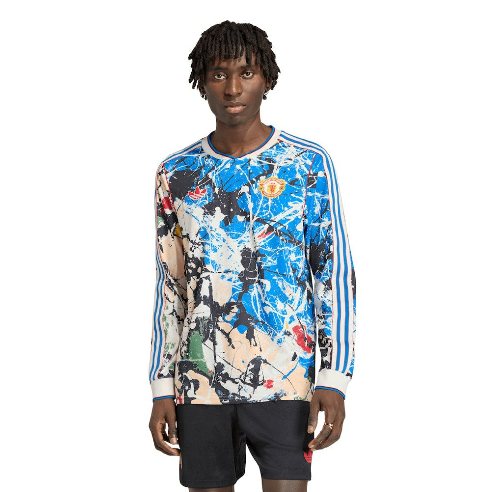 Manchester United X Stone Roses Long Sleeve Replica Jersey Blue | Adidas online
