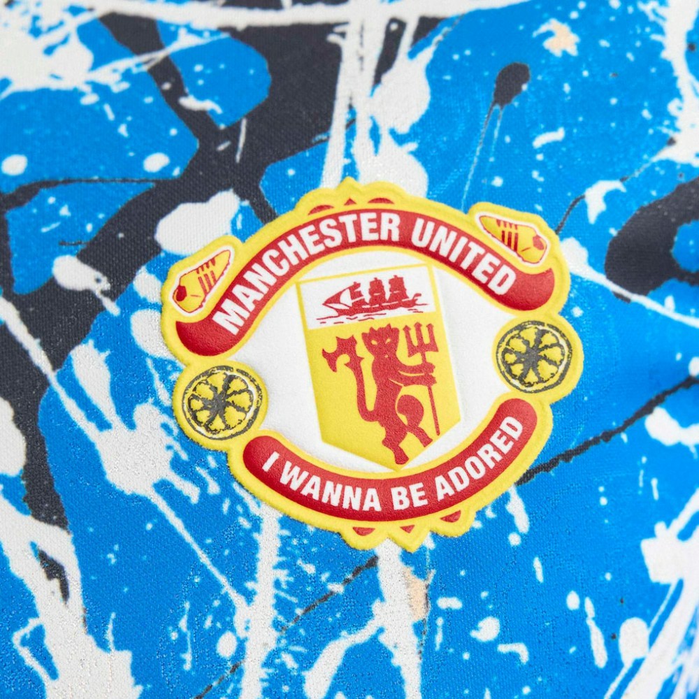 Manchester United X Stone Roses Long Sleeve Replica Jersey Blue | Adidas online