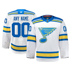 St. Louis Blues Fanatics Away Authentic Pro Custom Jersey - White - NHL