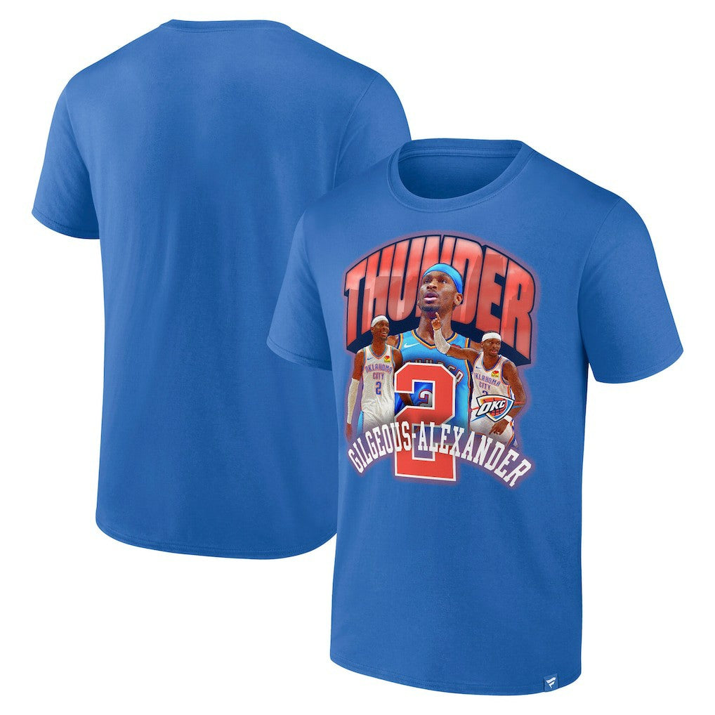 Shai Gilgeous-Alexander Oklahoma City Thunder Quick Pass T-Shirt Blue - NBA