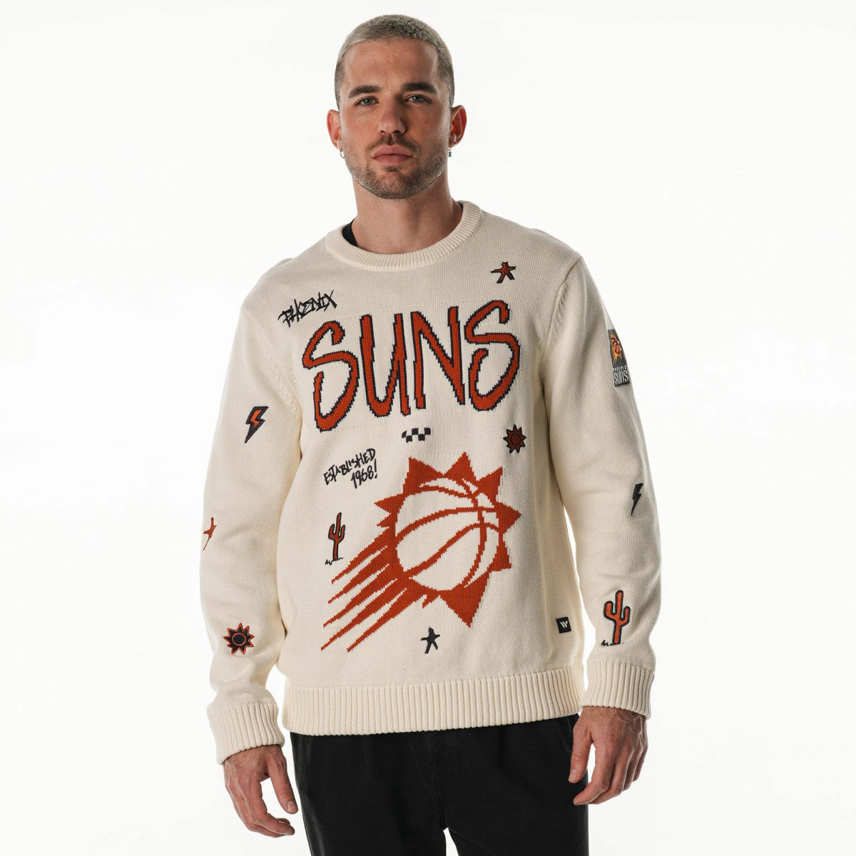 Phoenix Suns The Wild Collective Unisex 2025/26 City Edition Jacquard Sweater Cream - NBA