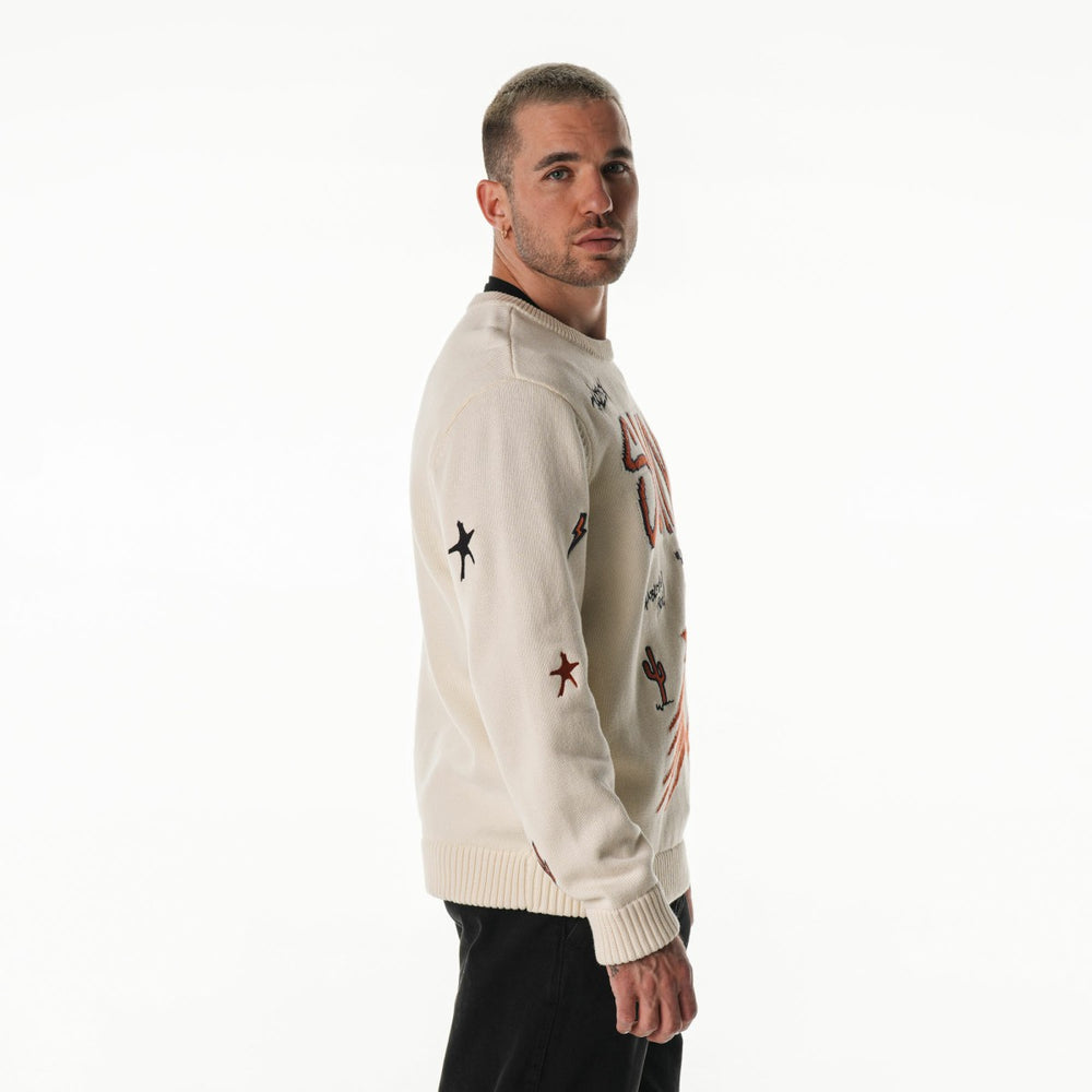 Phoenix Suns The Wild Collective Unisex 2025/26 City Edition Jacquard Sweater Cream - NBA